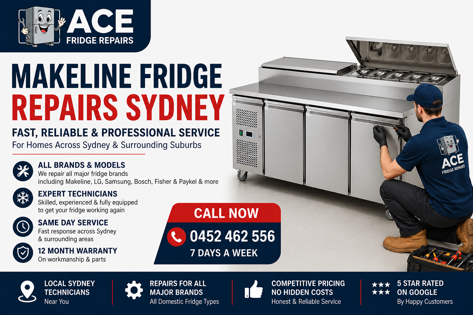 Professional Makeline Fridge Repairs Sydney