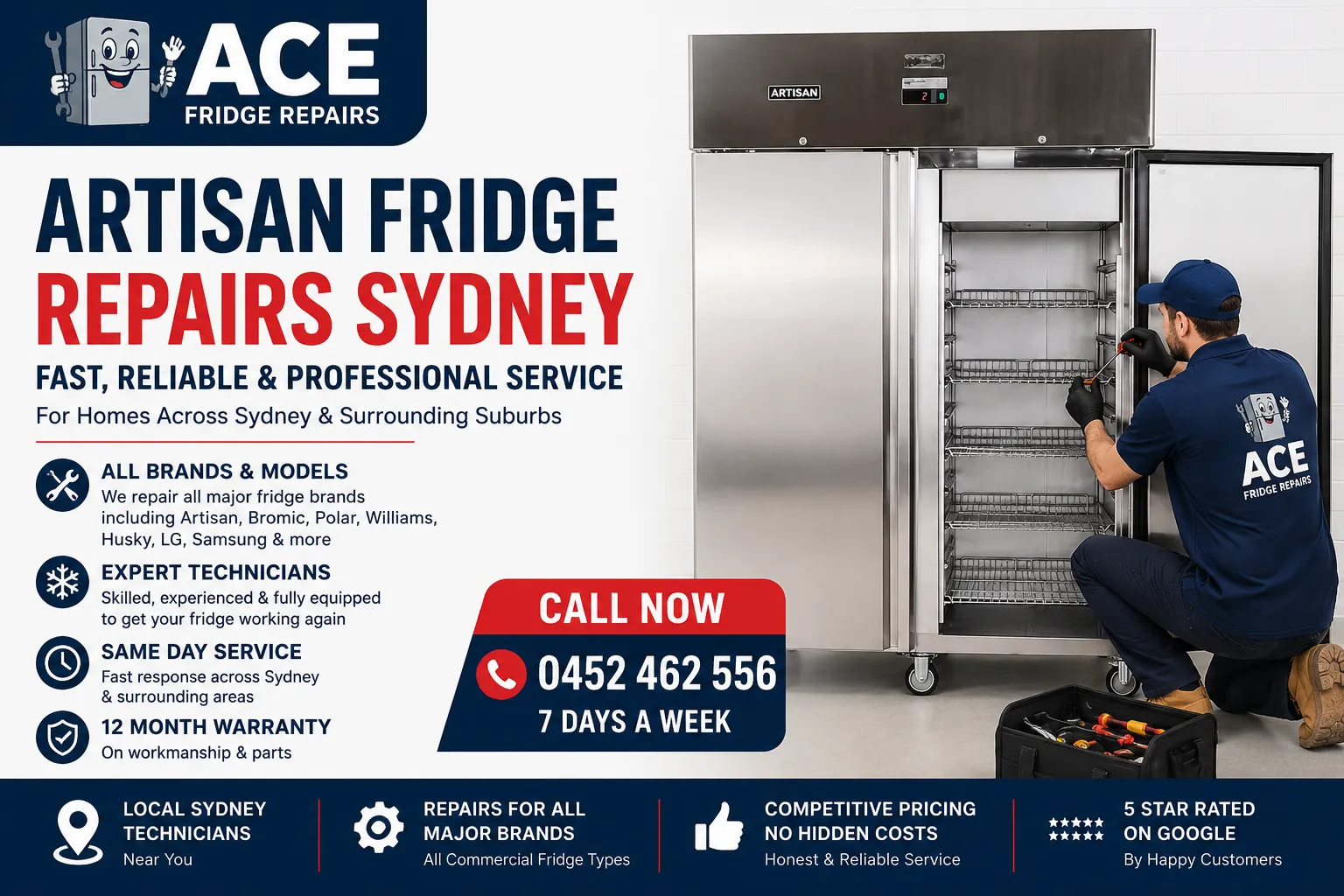 Professional Artisan Commercial Fridge Repairs in Western Sydney