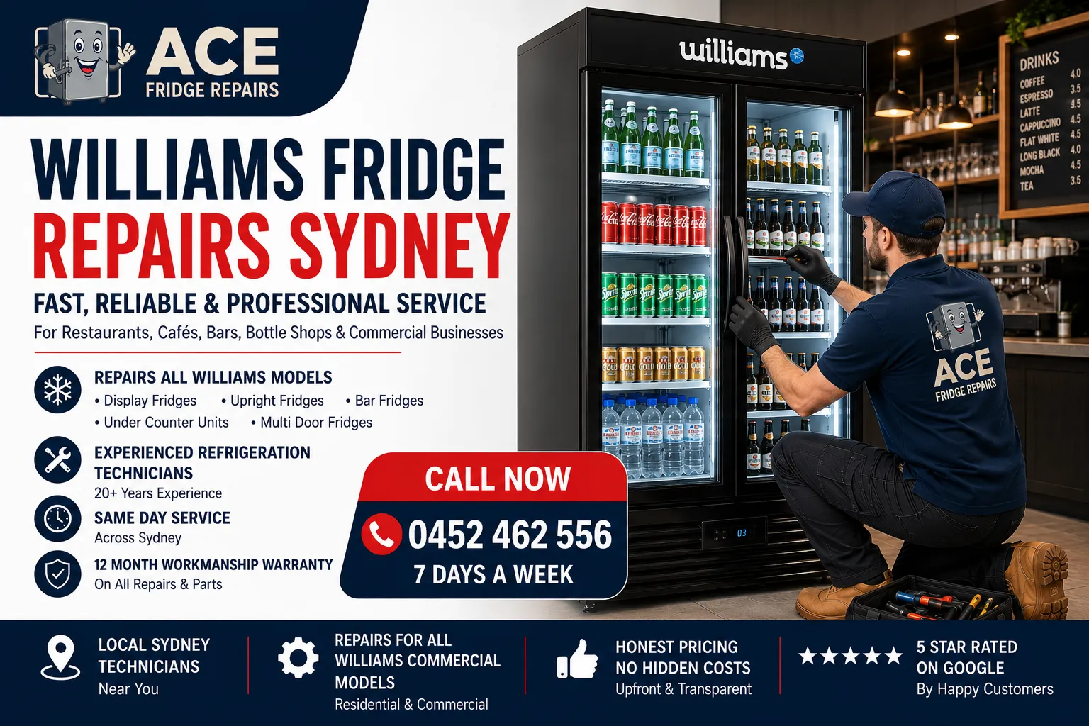 Professional Williams Commercial Fridge Repairs in Sydney
