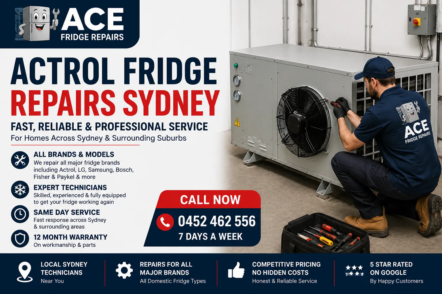 Professional Actrol Commercial Refrigeration and Coolroom Repairs in Sydney